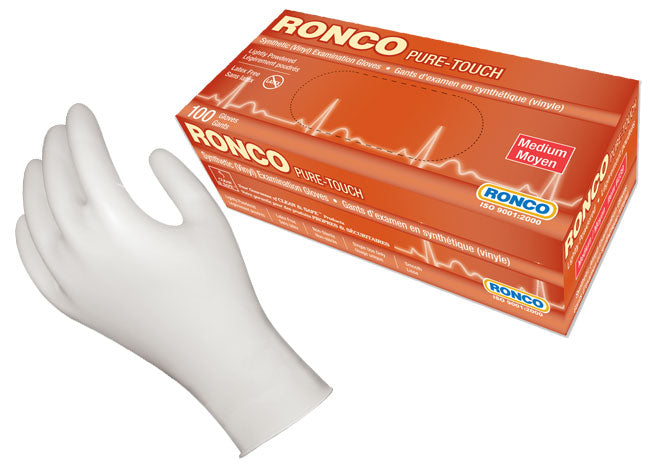 RONCO PURE TOUCH - Disposable Vinyl Glove, Lightly Powdered - 5mil